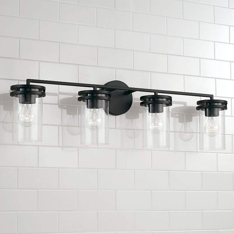 Image 3 HomePlace Lighting Fuller 4 Light Vanity Matte Black more views
