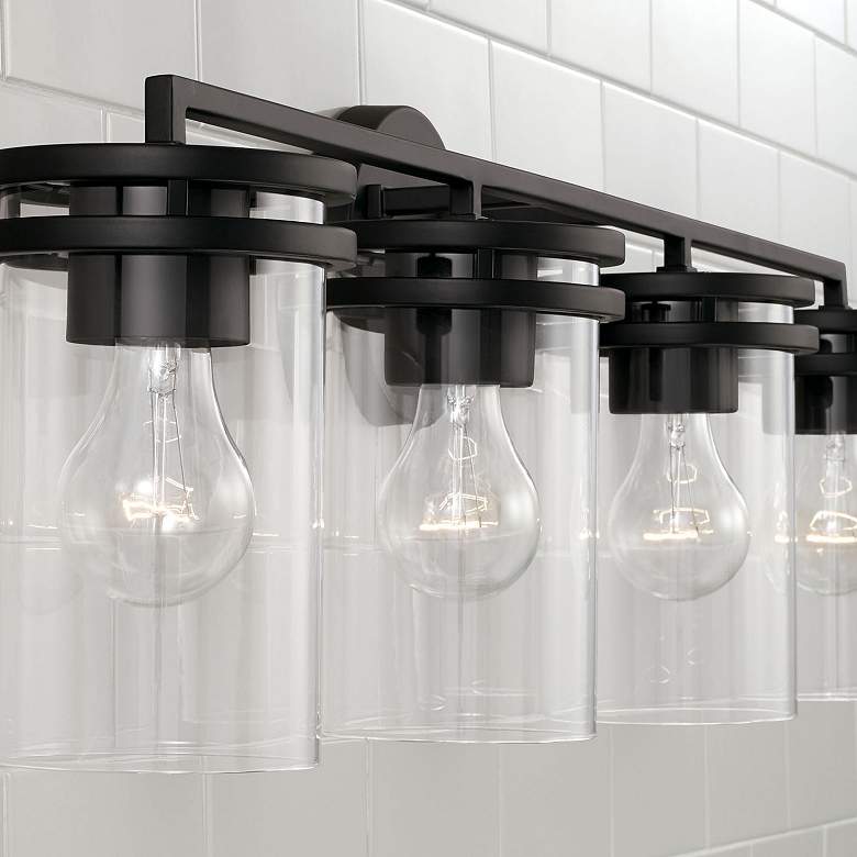 Image 4 HomePlace Lighting Fuller 4 Light Vanity Matte Black more views