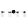 5_HomePlace Lighting Fuller 4 Light Vanity Matte Black more views