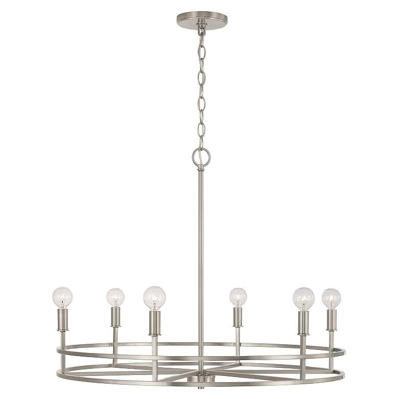Image 4 HomePlace Lighting Fuller 6 Light Chandelier Aged Brass more views