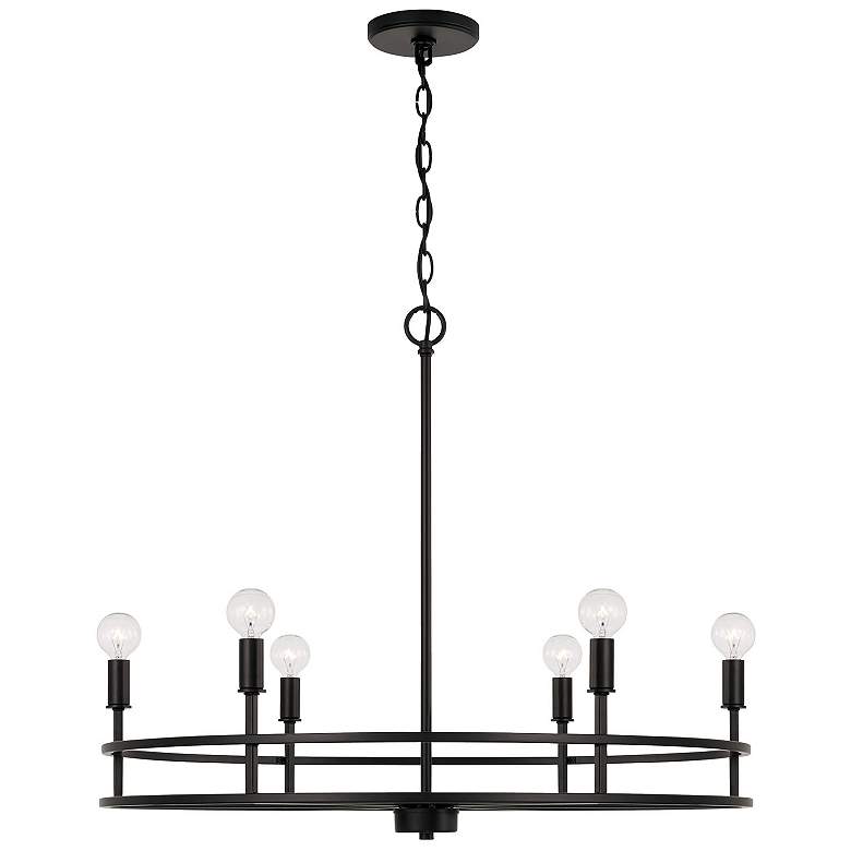 Image 2 HomePlace Lighting Fuller 6 Light Chandelier Matte Black
