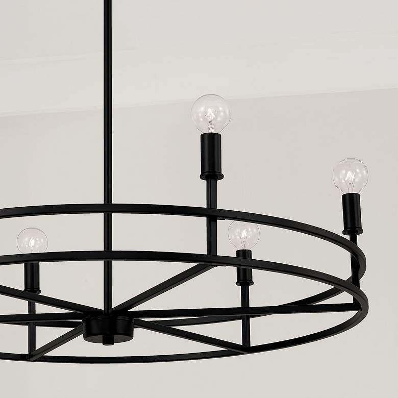 Image 3 HomePlace Lighting Fuller 6 Light Chandelier Matte Black more views