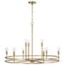 Thumbnail4 of HomePlace Lighting Fuller 9 Light Chandelier Aged Brass more views