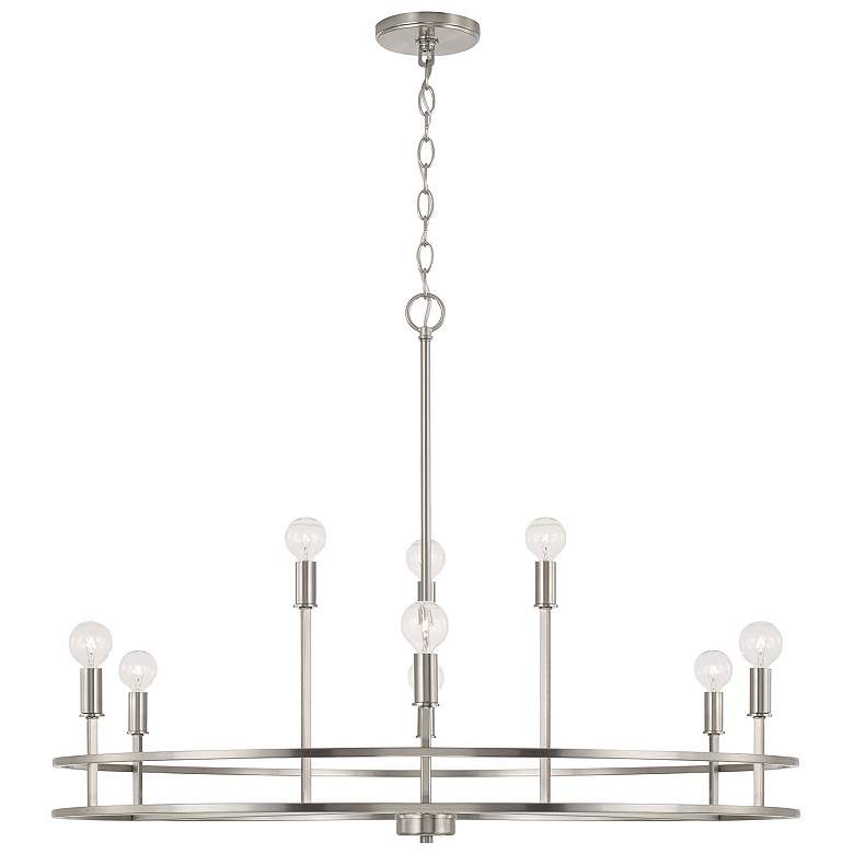 Image 1 HomePlace Lighting Fuller 9 Light Chandelier Brushed Nickel