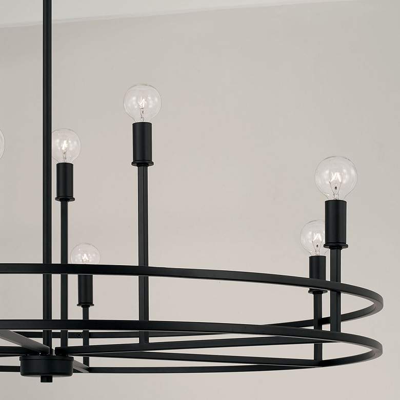 Image 3 HomePlace Lighting Fuller 9 Light Chandelier Matte Black more views