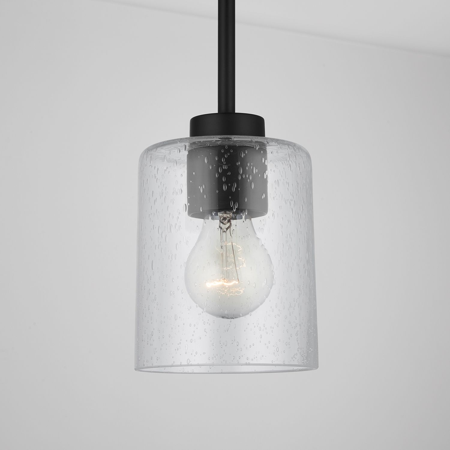 Image 3 HomePlace Lighting Greyson 1 Light Pendant 4.75" Matte Black more views
