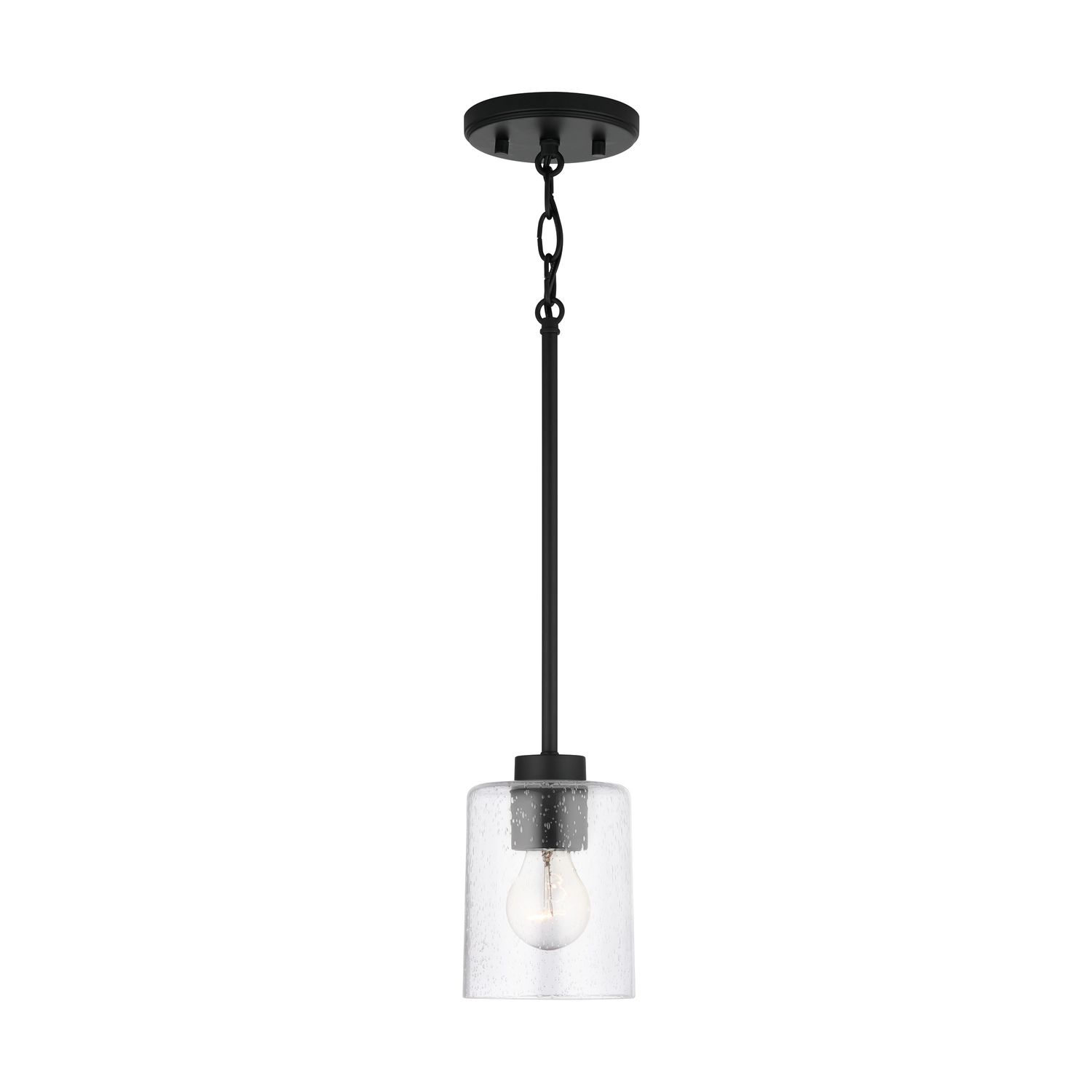 Image 4 HomePlace Lighting Greyson 1 Light Pendant 4.75" Matte Black more views