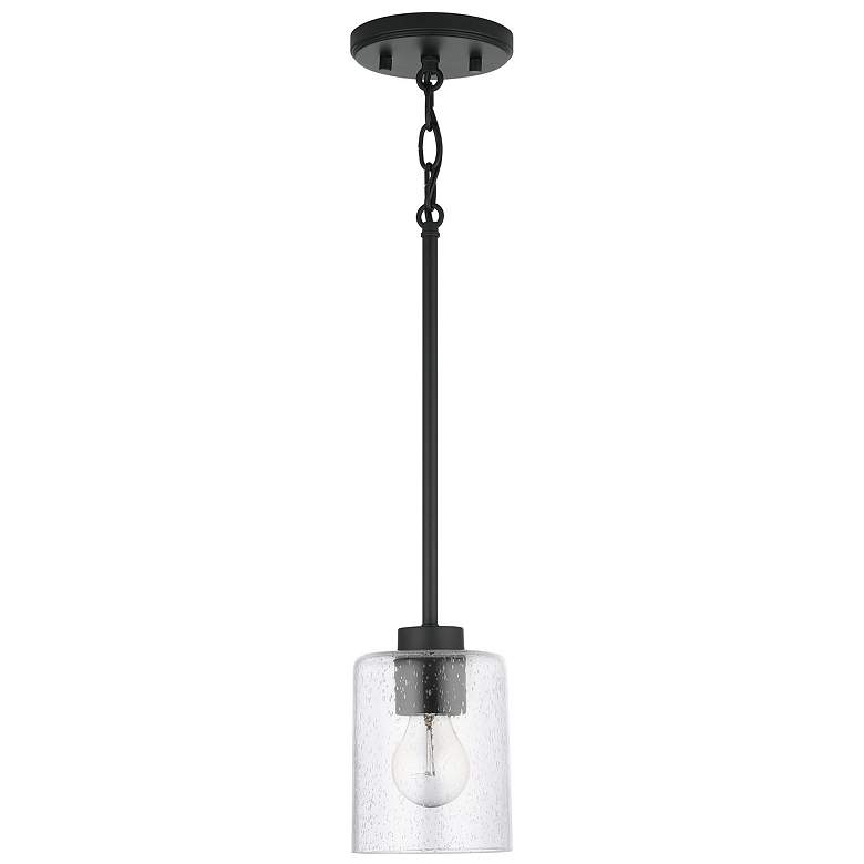 Image 2 HomePlace Lighting Greyson 1 Light Pendant Matte Black