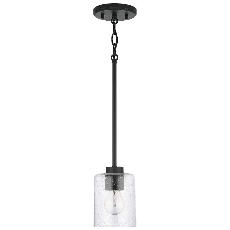 Image 1 HomePlace Lighting Greyson 1 Light Pendant Matte Black