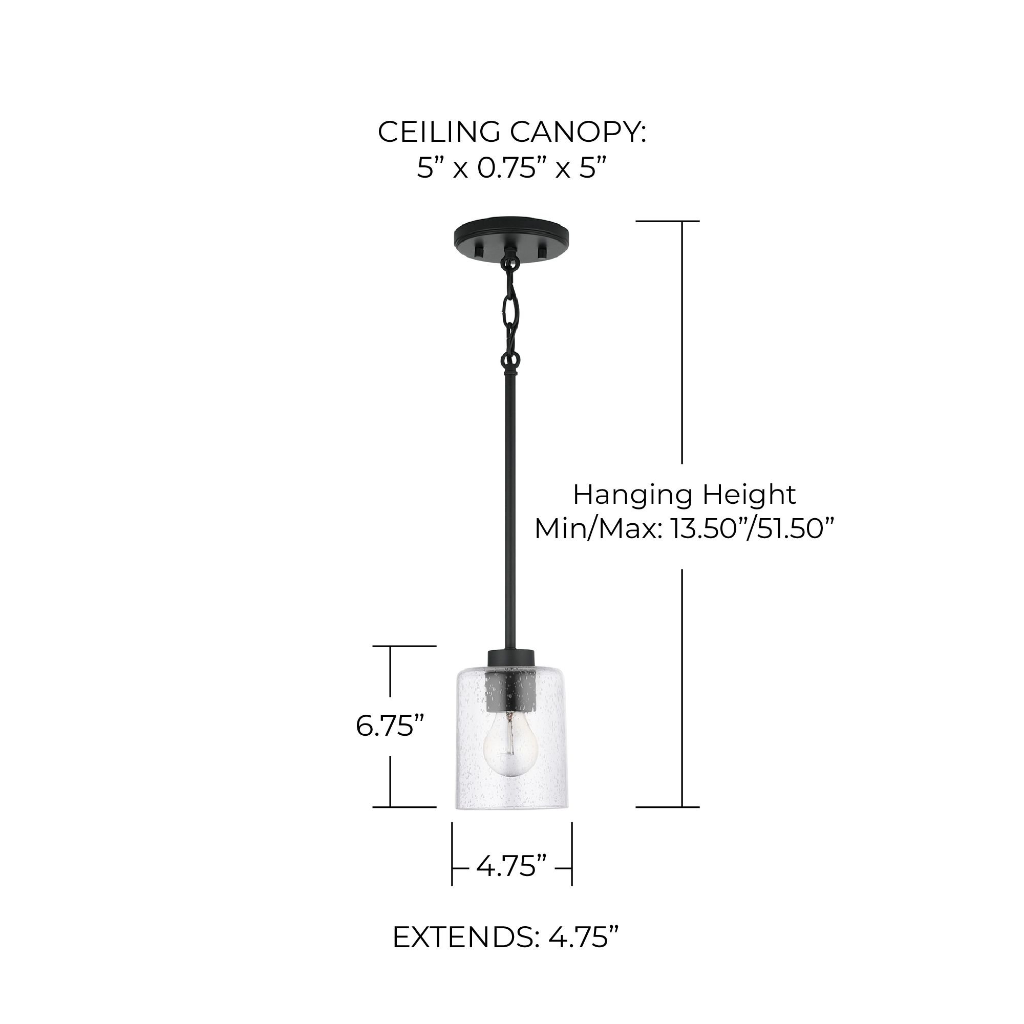 Image 5 HomePlace Lighting Greyson 1 Light Pendant Matte Black more views
