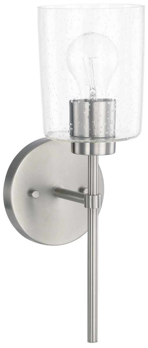 HomePlace Lighting Greyson 1 Light Sconce 5" Brushed Nickel