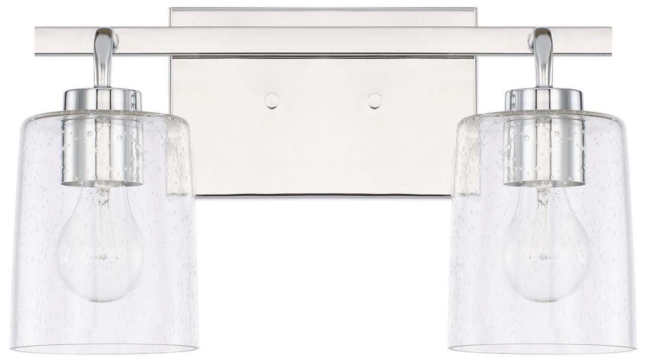 HomePlace Lighting Greyson 2 Light Vanity 14.5" Chrome