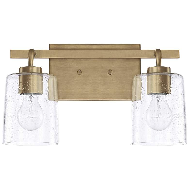 Image 1 HomePlace Lighting Greyson 2 Light Vanity Aged Brass