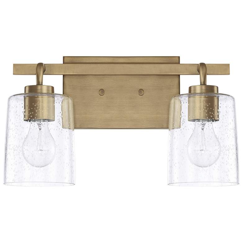 Image 1 HomePlace Lighting Greyson 2 Light Vanity Aged Brass