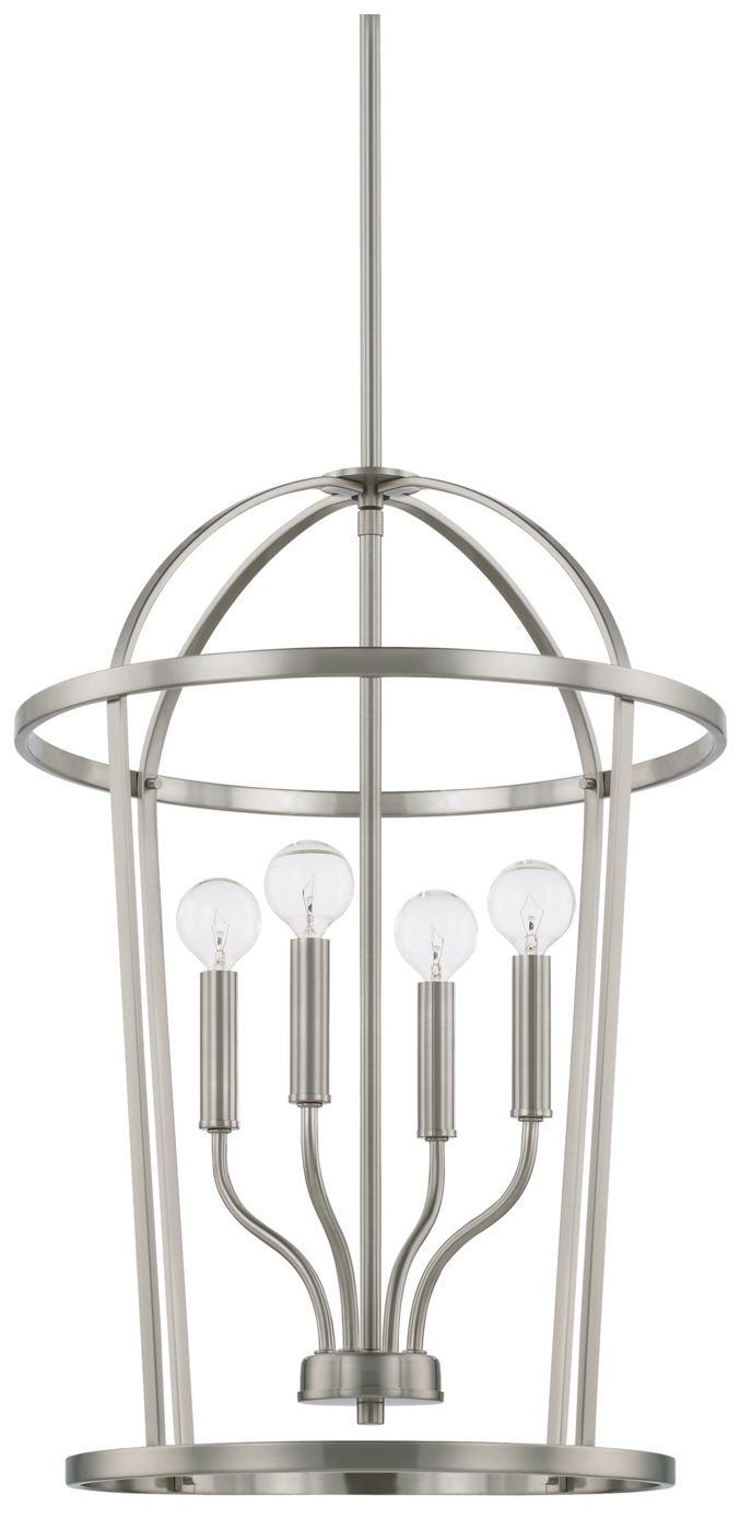 HomePlace Lighting Greyson 4 Lig Foyer 16" Brushed Nickel