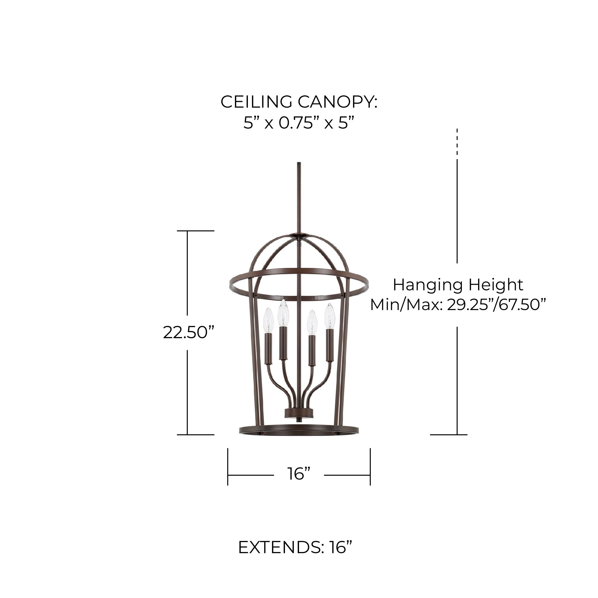 Image 2 HomePlace Lighting Greyson 4 Light Foyer Bronze more views