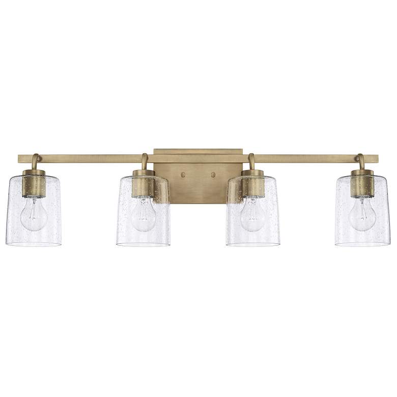 Image 1 HomePlace Lighting Greyson 4 Light Vanity Aged Brass