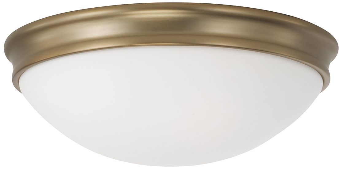 Image 2 HomePlace Lighting Hansen 2 Light Flush 12.5" Aged Brass