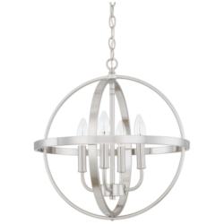 HomePlace Lighting Hartwell 4 Light Pendant 16.5" Brushed Nickel