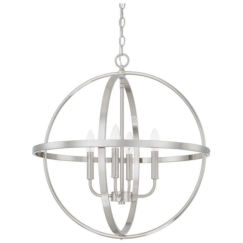 Image 1 HomePlace Lighting Hartwell 4 Light Pendant Brushed Nickel