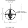 2_HomePlace Lighting Hartwell 4 Light Pendant Matte Black more views