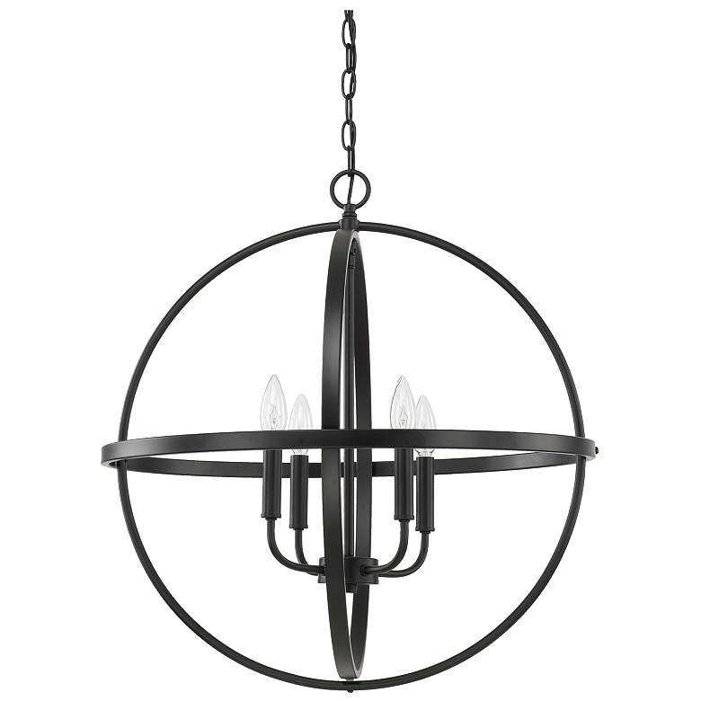 Image 1 HomePlace Lighting Hartwell 4 Light Pendant Matte Black