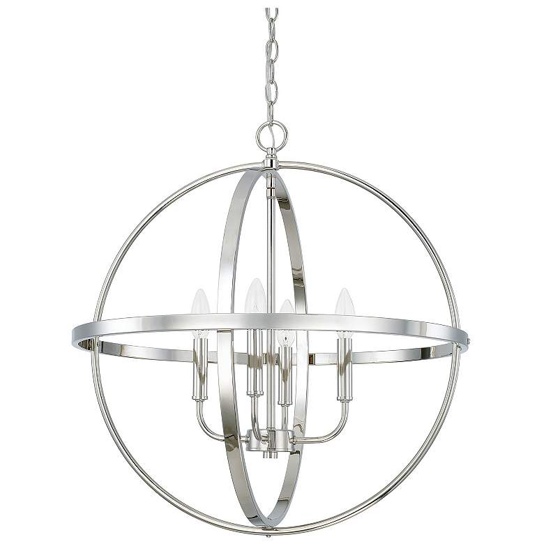 Image 1 HomePlace Lighting Hartwell 4 Light Pendant Polished Nickel