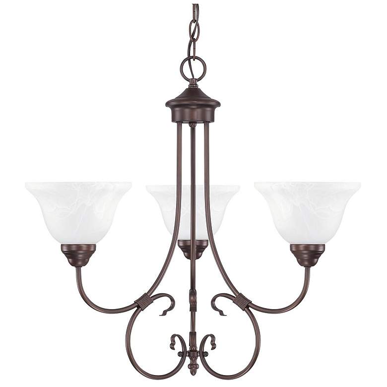Image 1 HomePlace Lighting Hometown 3 Light Chandelier 25.5" Bronze
