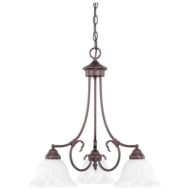 Image 1 HomePlace Lighting Hometown 3 Light Chandelier Bronze