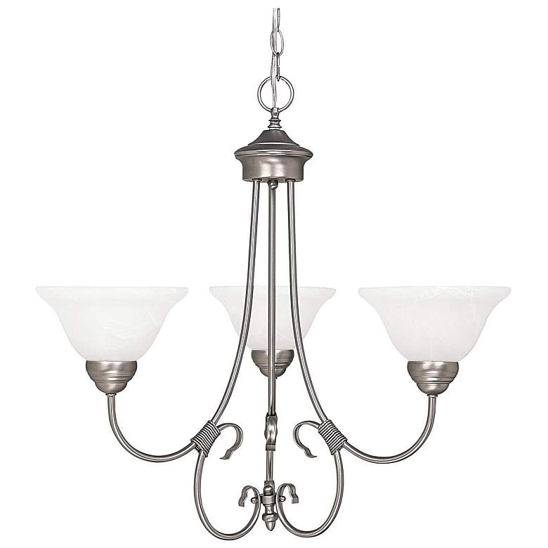 Image 1 HomePlace Lighting Hometown 3 Light Chandelier Matte Nickel