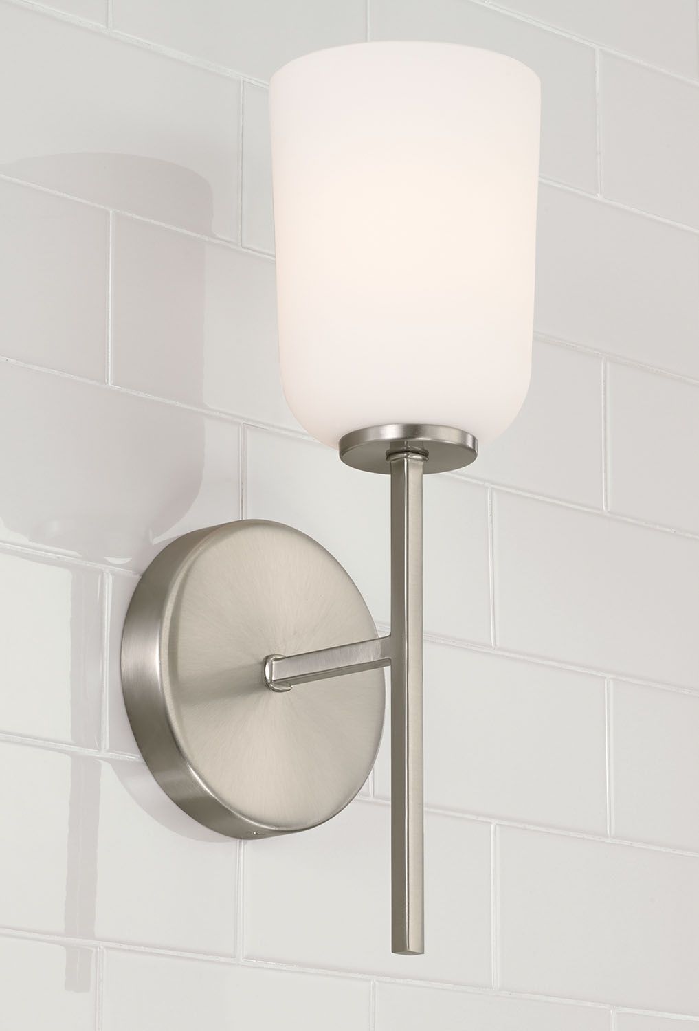 Image 3 HomePlace Lighting Lawson 1 Light Sconce 5" Brushed Nickel more views