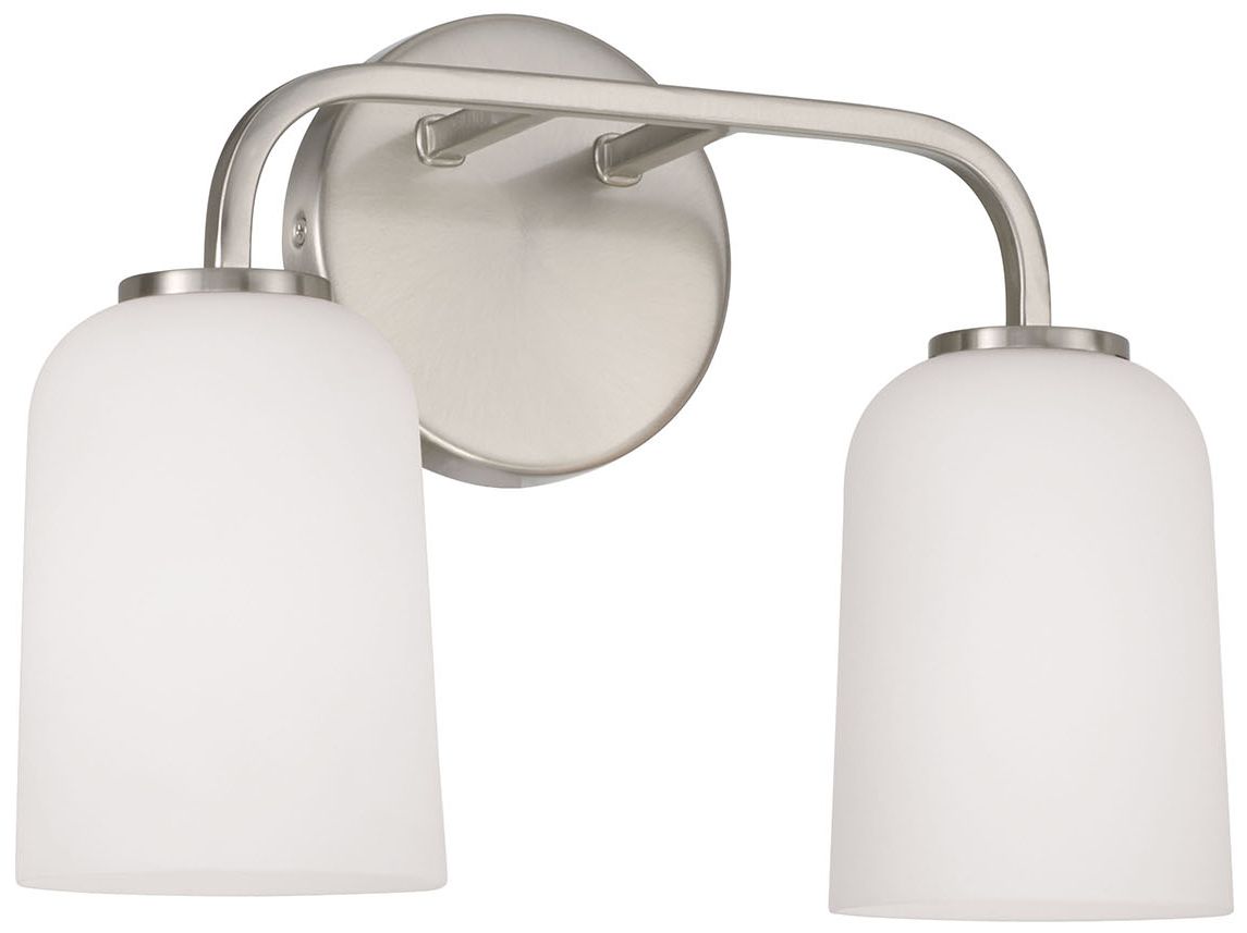 HomePlace Lighting Lawson 2 Light Vanity 13.75" Brushed Nickel