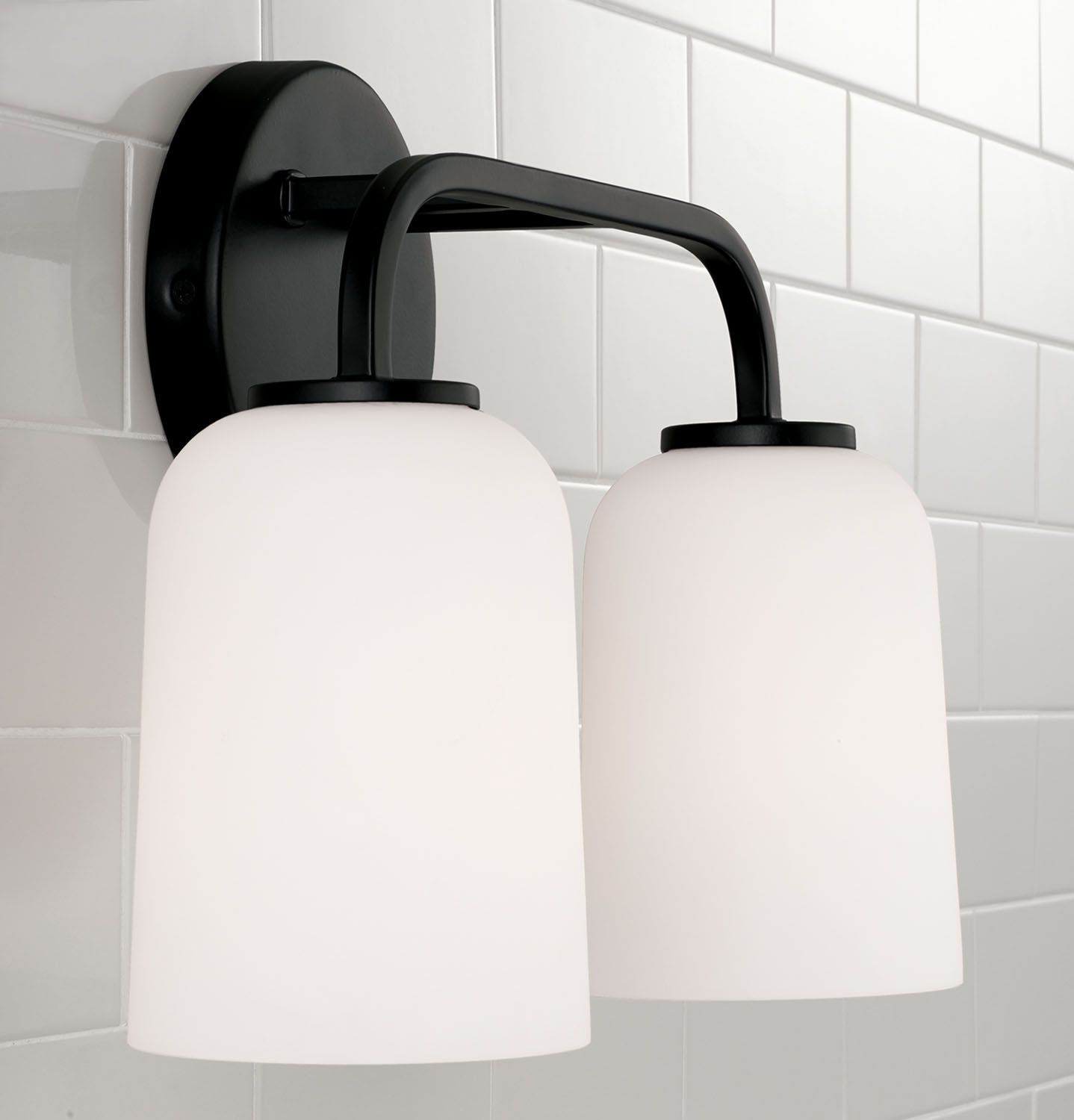 Image 3 HomePlace Lighting Lawson 2 Light Vanity 13.75" Matte Black more views