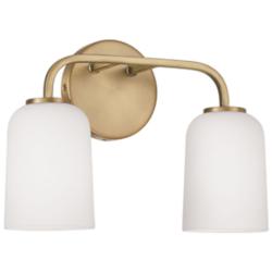 HomePlace Lighting Lawson 2 Light Vanity Aged Brass