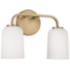 HomePlace Lighting Lawson 2 Light Vanity Aged Brass
