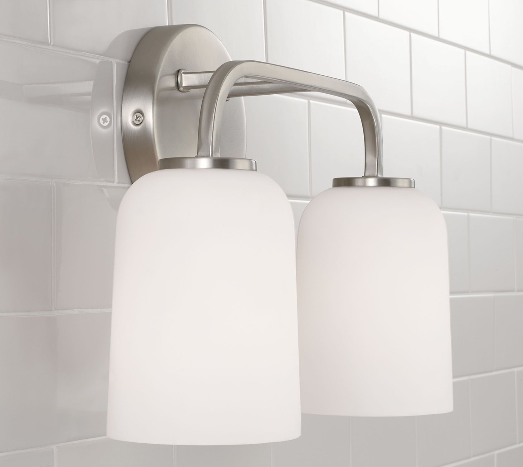 Image 3 HomePlace Lighting Lawson 2 Light Vanity Brushed Nickel more views