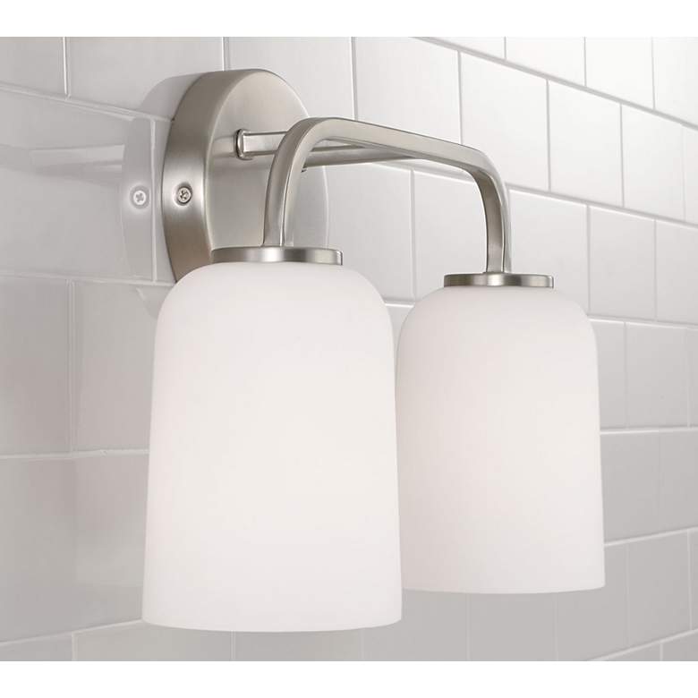 Image 3 HomePlace Lighting Lawson 2 Light Vanity Brushed Nickel more views
