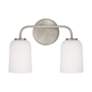 5_HomePlace Lighting Lawson 2 Light Vanity Brushed Nickel more views