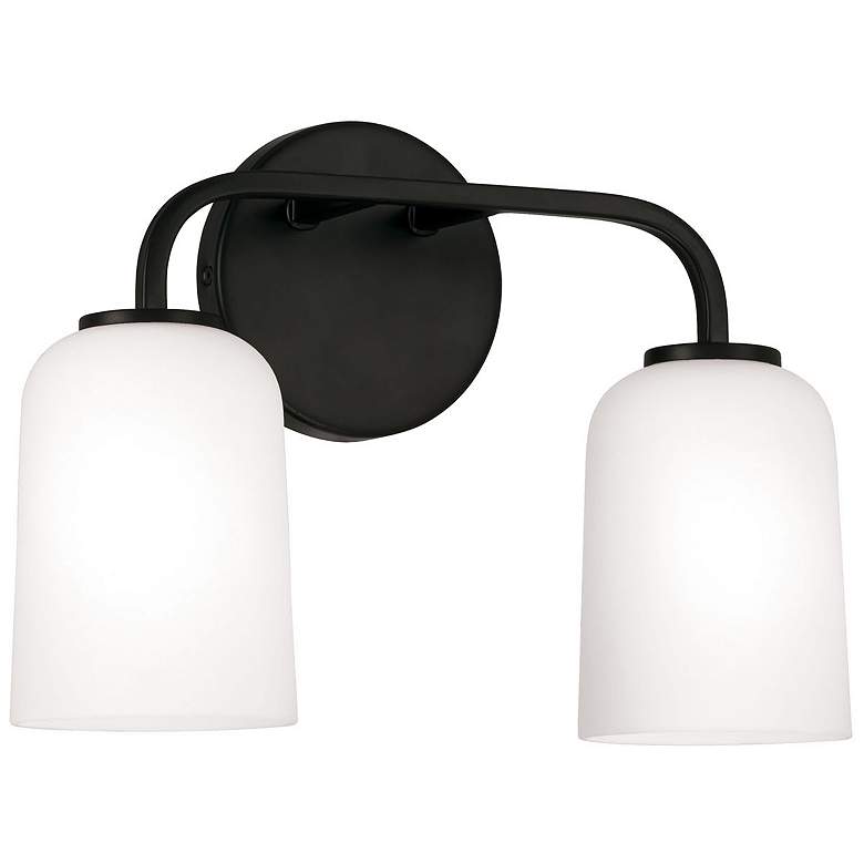 Image 2 HomePlace Lighting Lawson 2 Light Vanity Matte Black