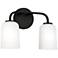 HomePlace Lighting Lawson 2 Light Vanity Matte Black