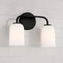 1_HomePlace Lighting Lawson 2 Light Vanity Matte Black