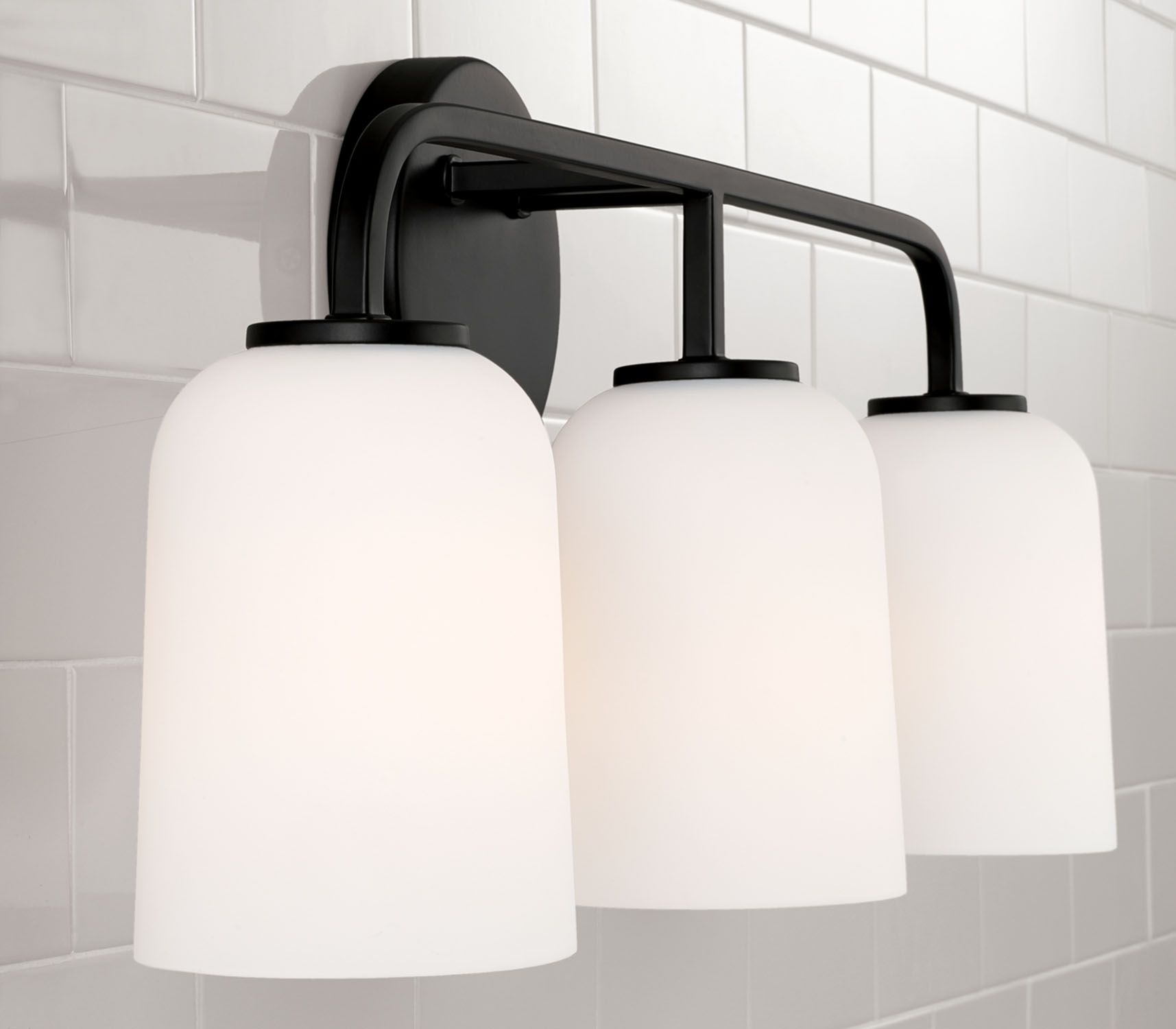 Image 3 HomePlace Lighting Lawson 3 Light Vanity 23.5" Matte Black more views