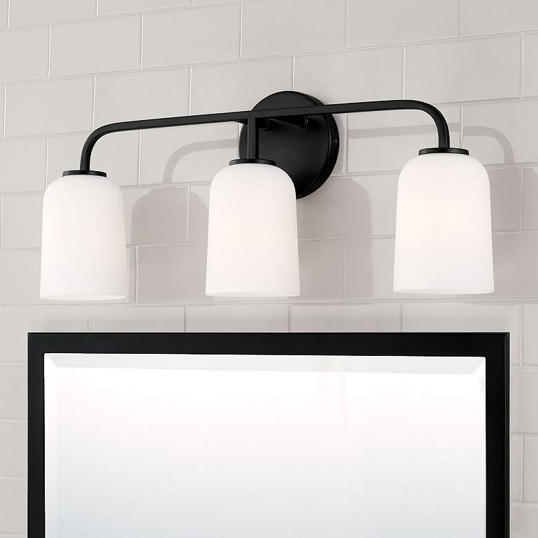 Image 1 HomePlace Lighting Lawson 3 Light Vanity Matte Black