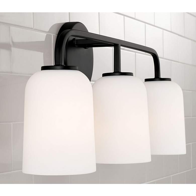 Image 3 HomePlace Lighting Lawson 3 Light Vanity Matte Black more views