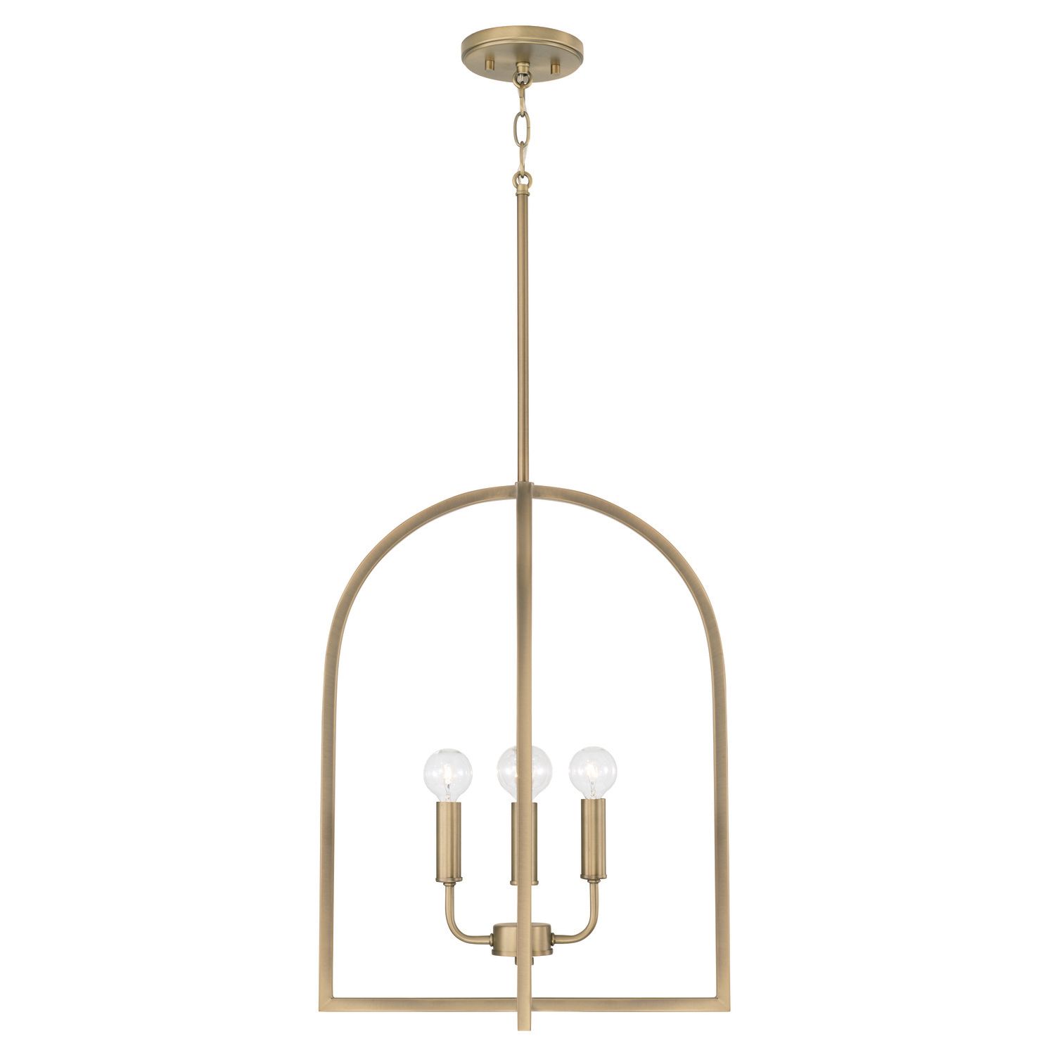 Image 4 HomePlace Lighting Lawson 4 Light Foyer 16" Aged Brass more views