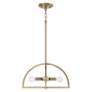 6_HomePlace Lighting Lawson 4 Light Semi-Flush Aged Brass more views