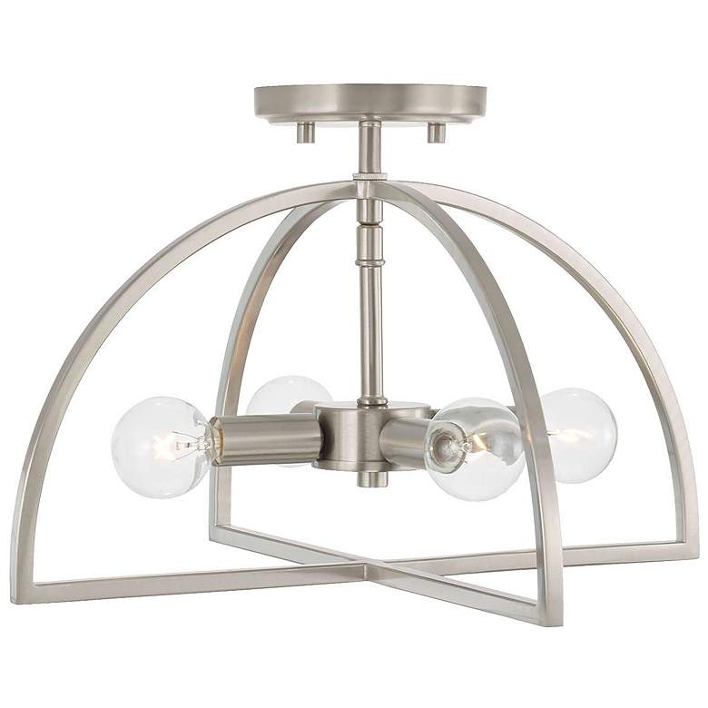 Image 1 HomePlace Lighting Lawson 4 Light Semi-Flush Brushed Nickel