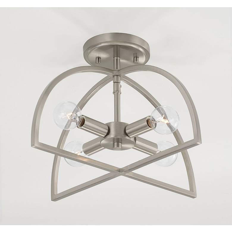 Image 1 HomePlace Lighting Lawson 4 Light Semi-Flush Brushed Nickel