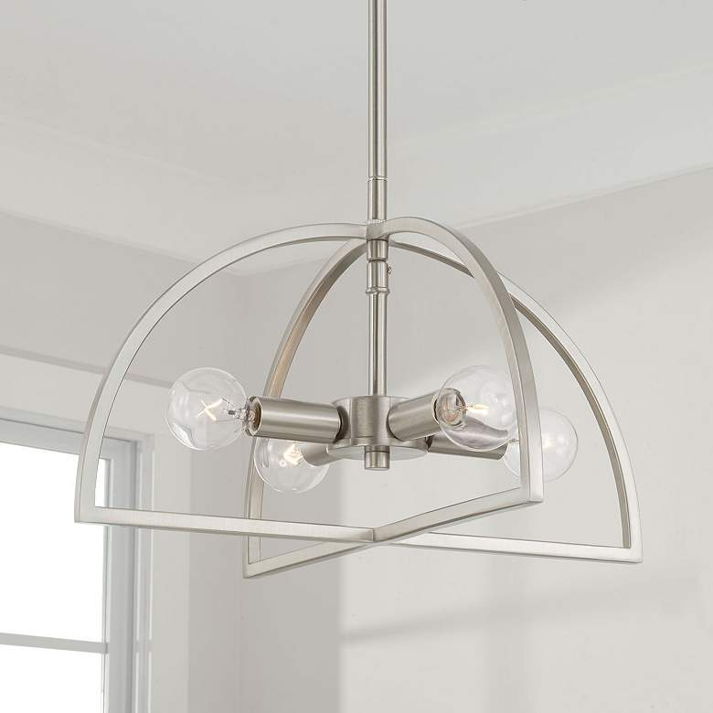 Image 3 HomePlace Lighting Lawson 4 Light Semi-Flush Brushed Nickel more views