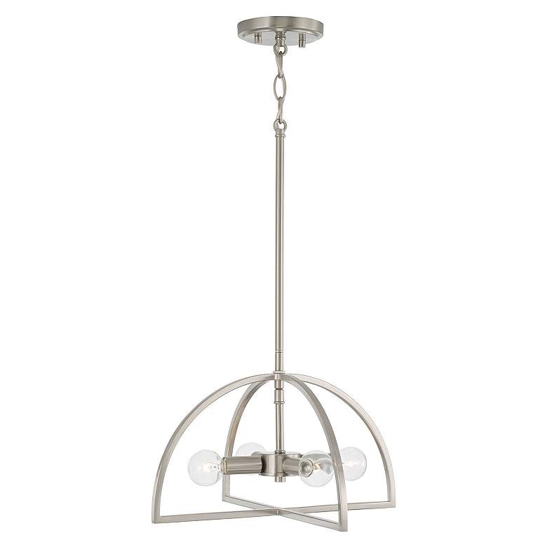 Image 4 HomePlace Lighting Lawson 4 Light Semi-Flush Brushed Nickel more views